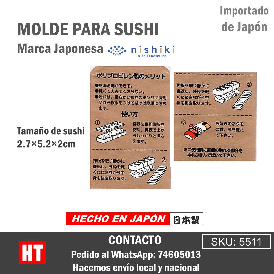 Miniatura: MOLDE P.SUSHI 5 UNID. NISHIKI 150889