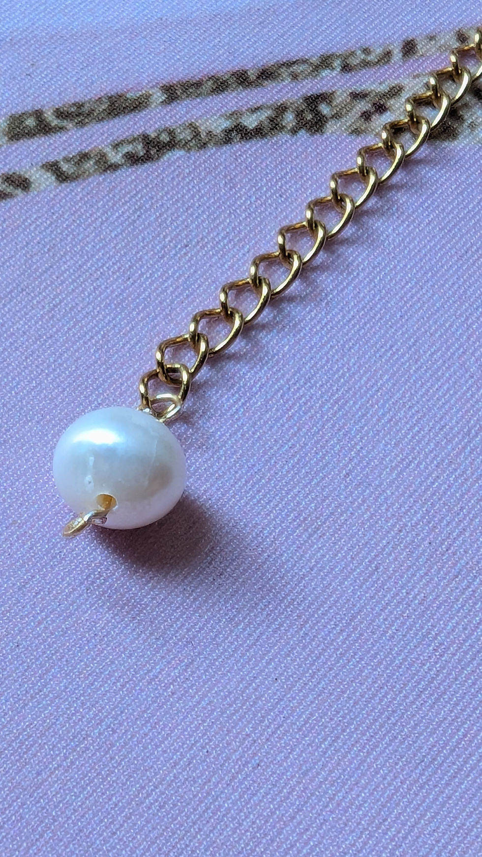 Thumbnail: Long Drop Natural Freshwater Pearl Earrings close up