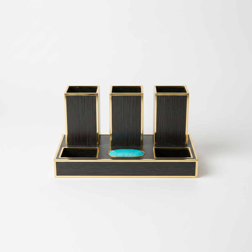 Gilded Desk Organizer