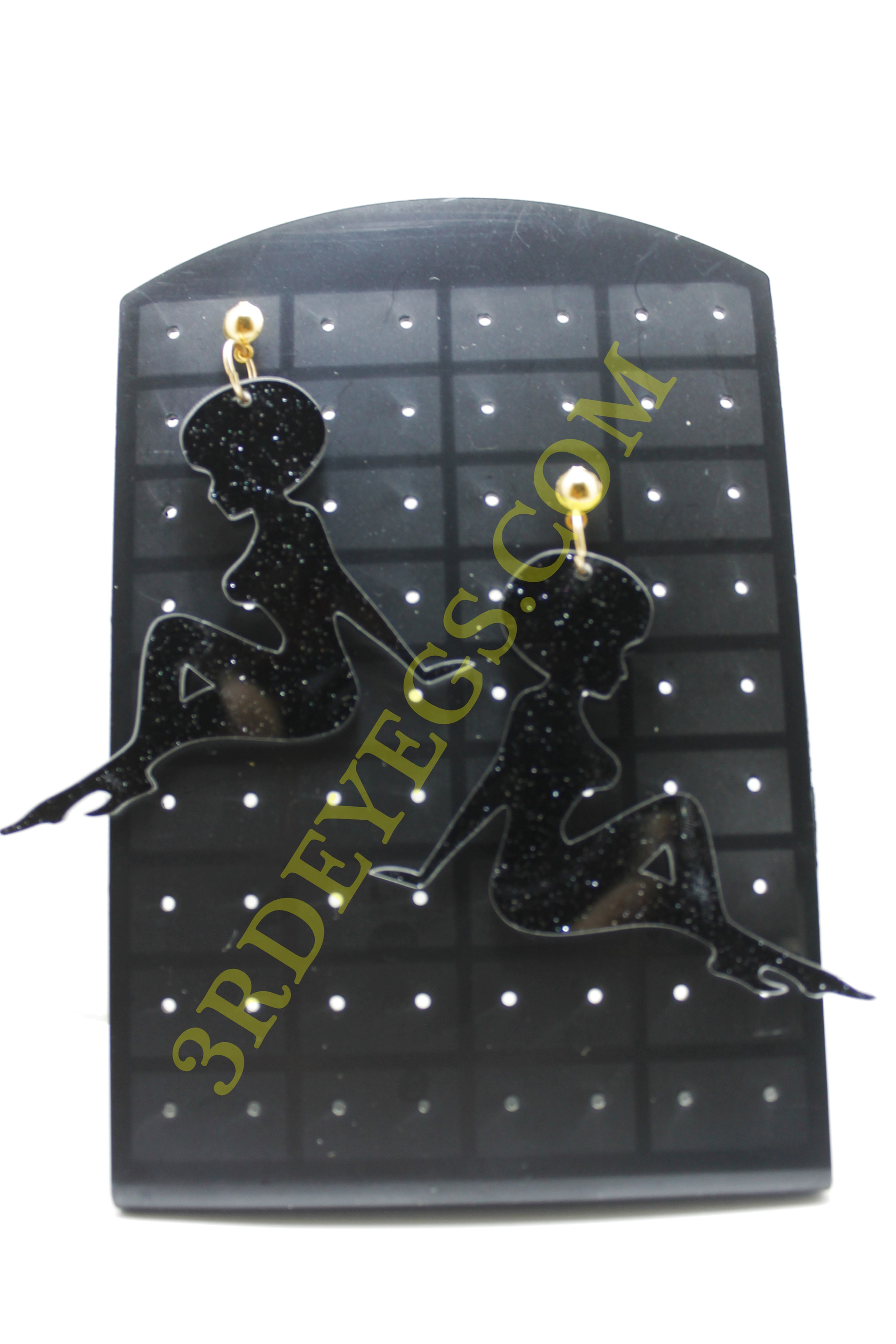 Black Wombman Earrings