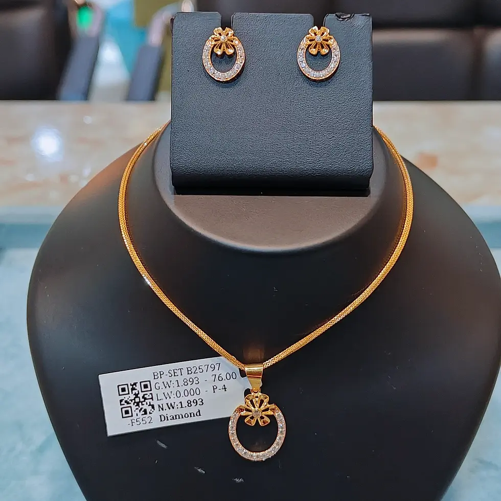 Floral Halo Encircled Pendant Set