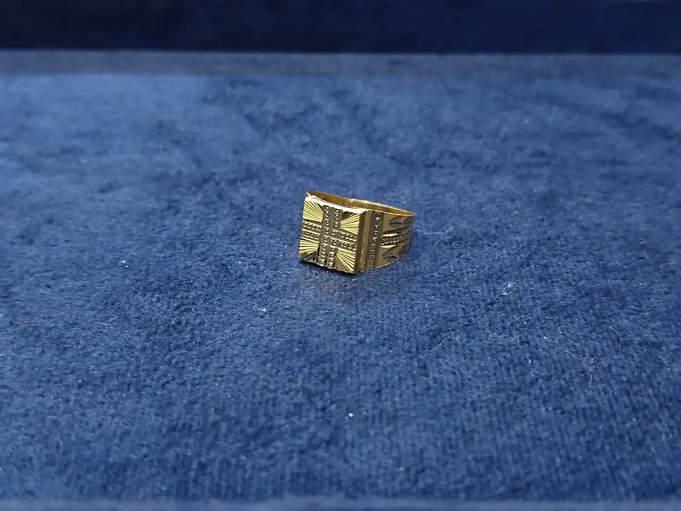Double Line Plus Style Gents Ring