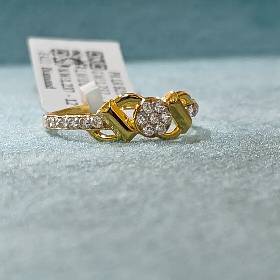 "S" Bar Double Swirl Ring