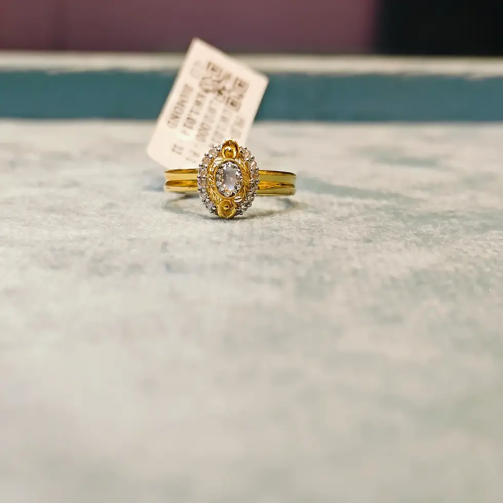 White Kundan Jadtar Ring