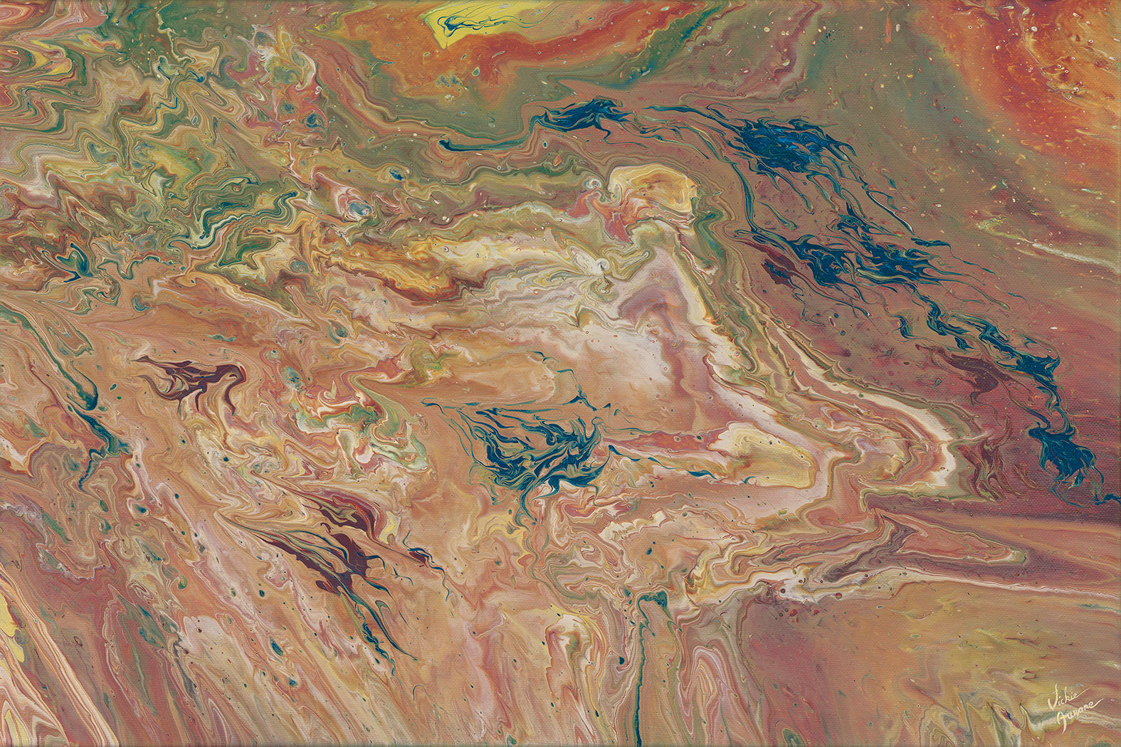 PEARLS & SEEDS - Peinture sur châssis toilé