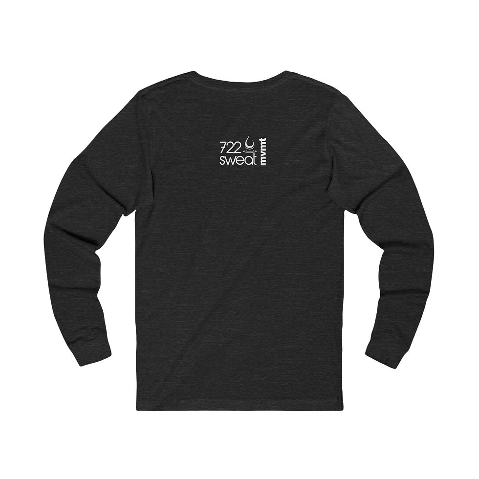 Thumbnail: Unisex Jersey Long Sleeve "Inhale" Tee White Lettering