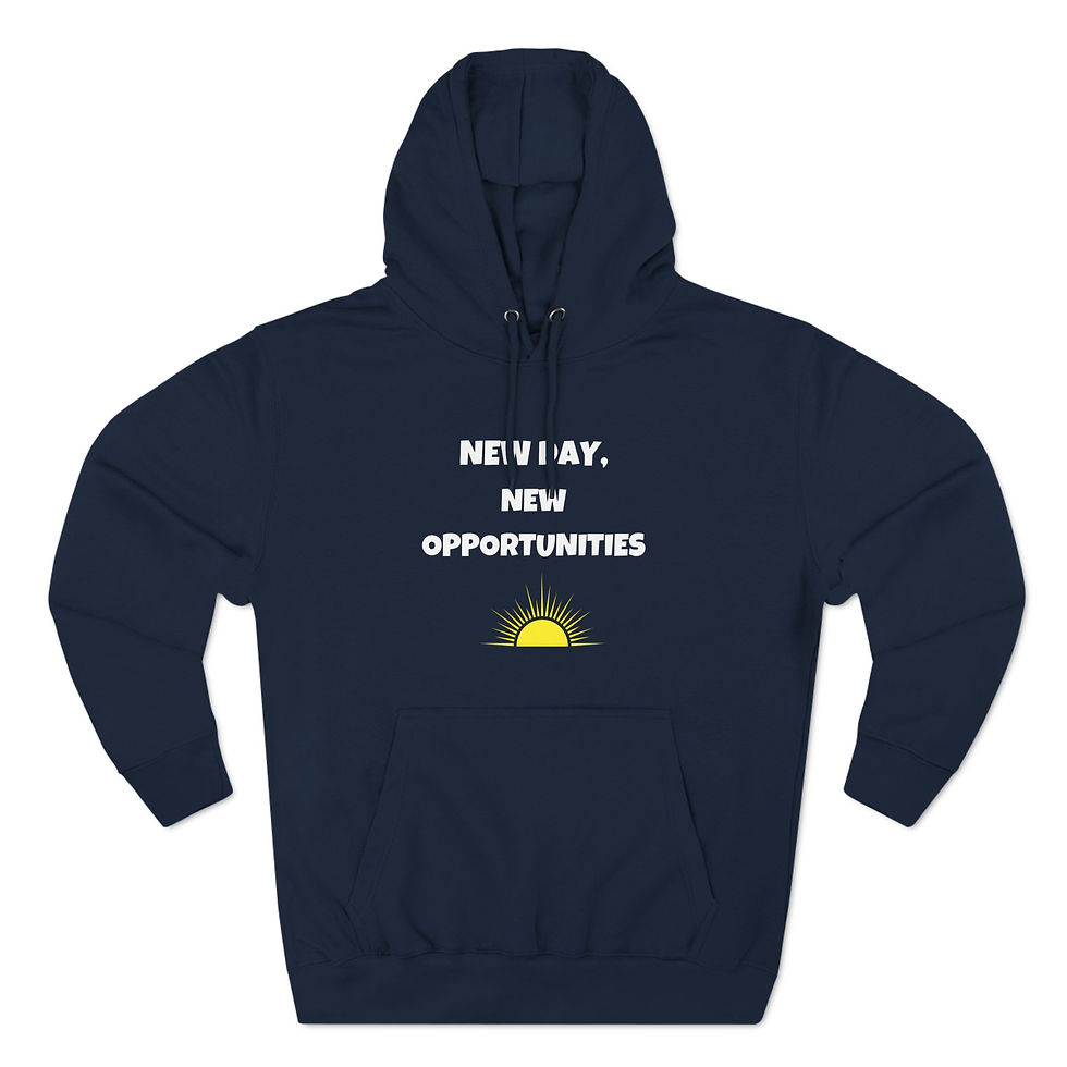 Thumbnail: Unisex Premium Pullover "New Day" Hoodie White Lettering