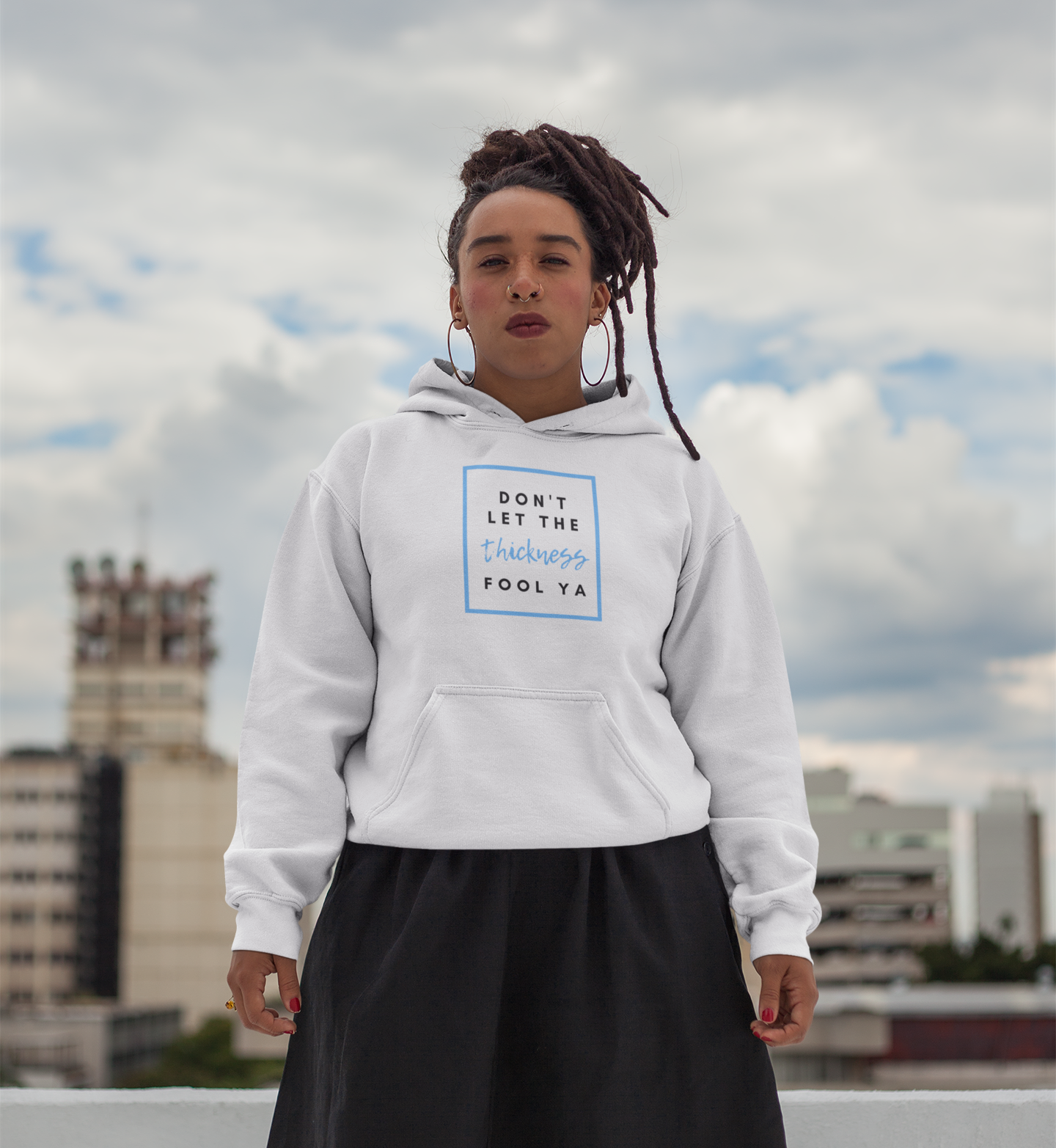 Size 3XL-5XL Unisex Heavy Blend™ "Thickness" Hooded Sweatshirt Black Lettering