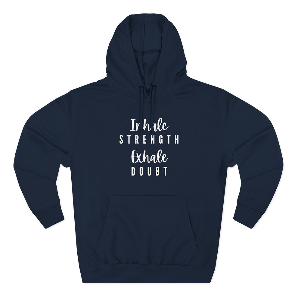 Thumbnail: Unisex Premium Pullover "Inhale" Hoodie White Lettering