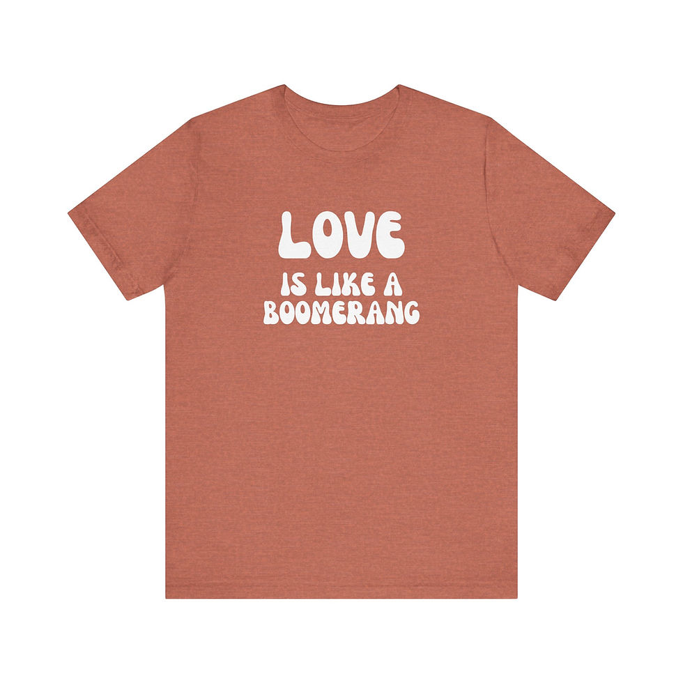 Thumbnail: Unisex Jersey Short Sleeve "Boomerang" Tee White Lettering