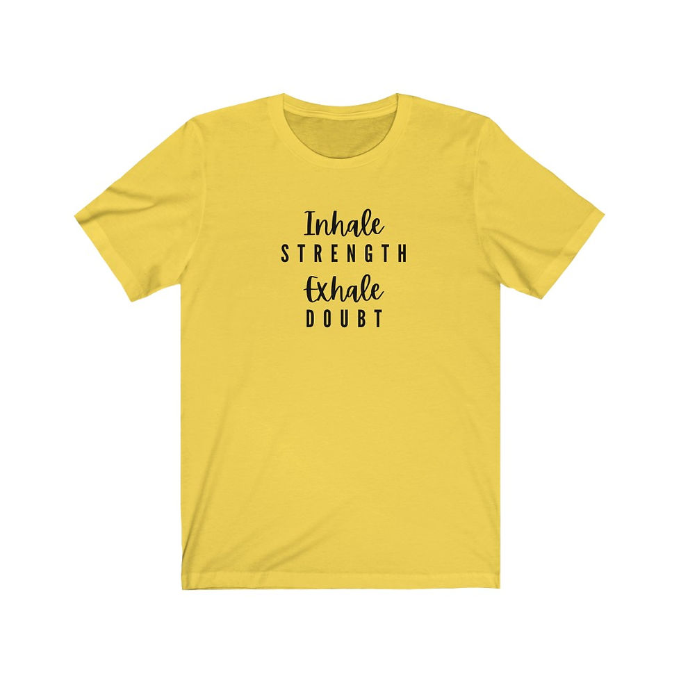 Thumbnail: Unisex Jersey Short Sleeve "Inhale" Tee Black Lettering
