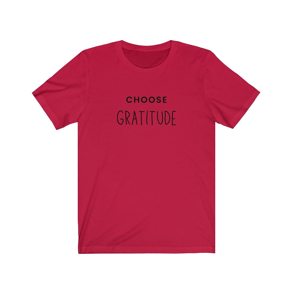 Thumbnail: Unisex Jersey Short Sleeve "Gratitude" Tee Black Lettering