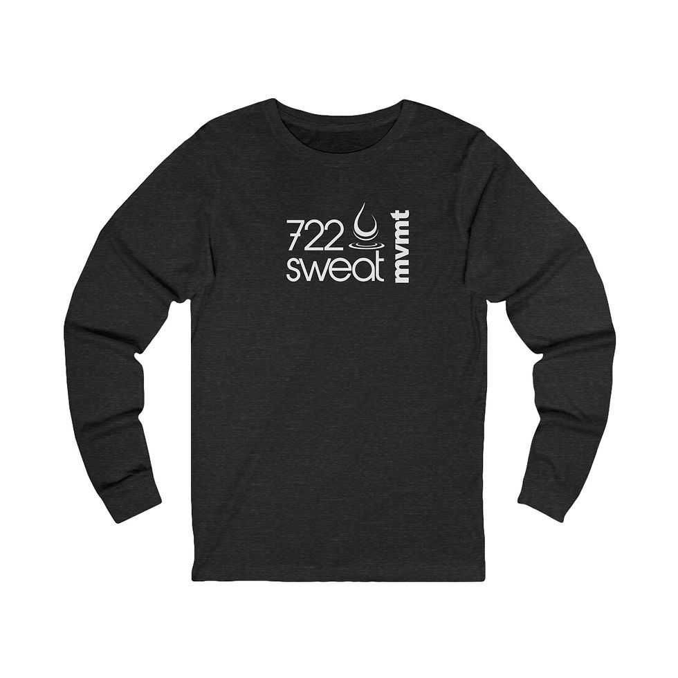 Thumbnail: Unisex Jersey Long Sleeve White Logo Tee