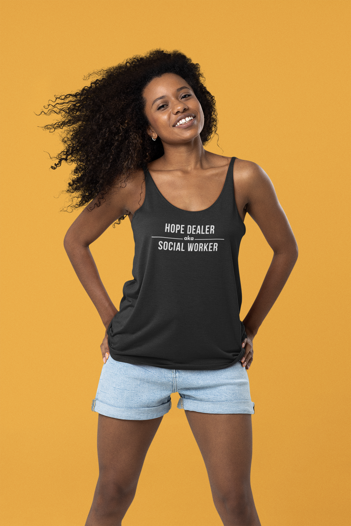 Women's Tri-Blend Racerback "Hope" Tank White Lettering