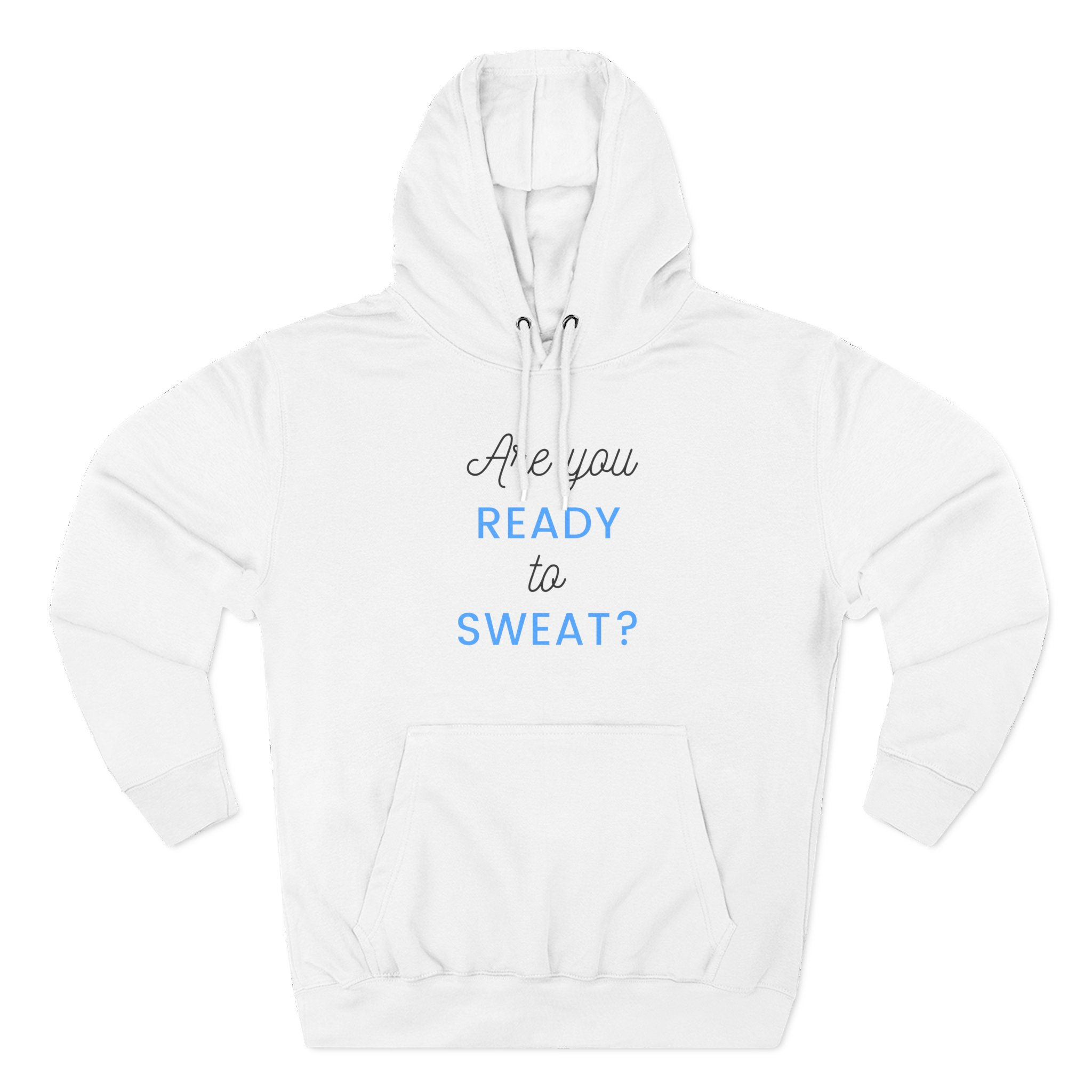 Unisex Premium Pullover "Ready" Hoodie Black Lettering