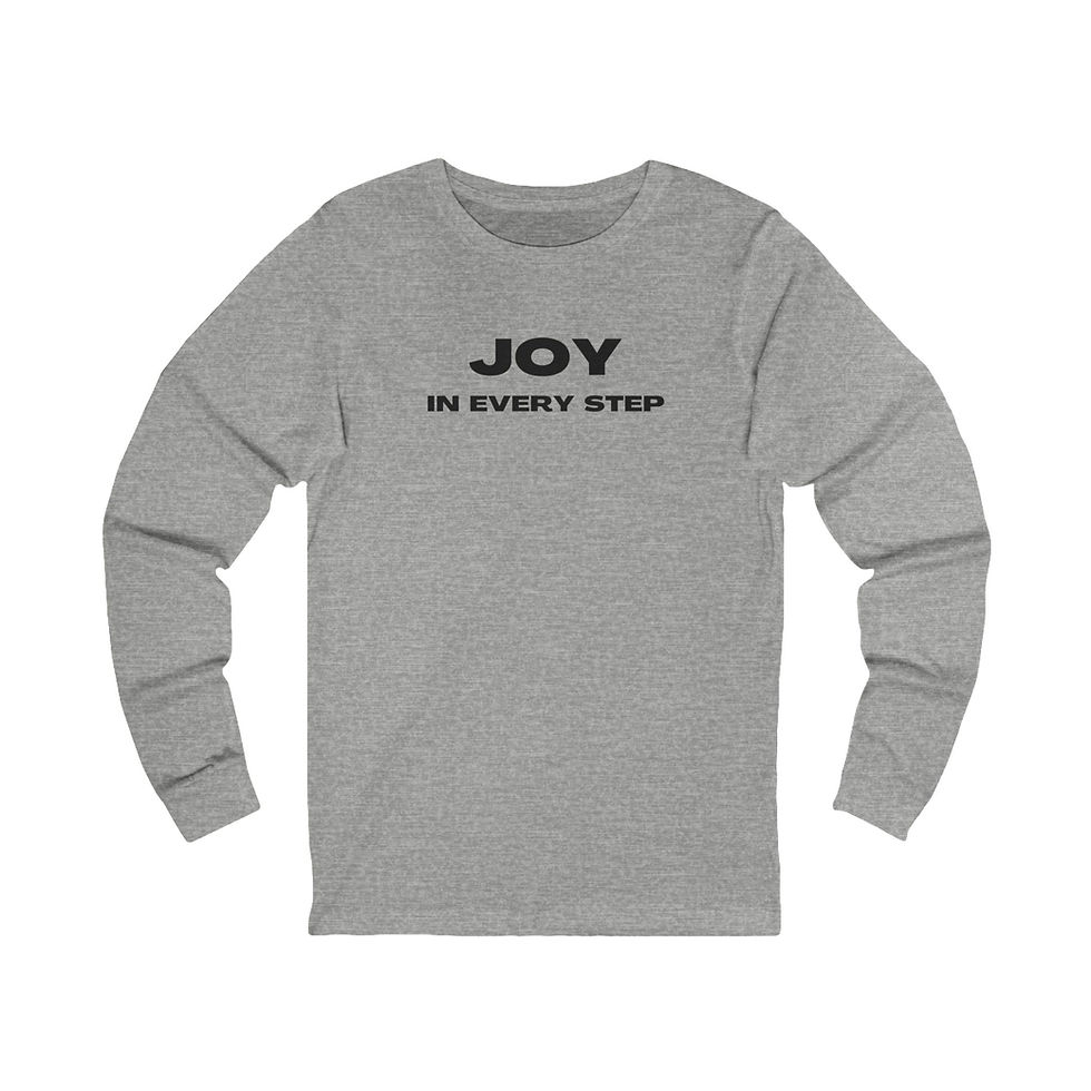 Thumbnail: Unisex Jersey Long Sleeve "Joy" Tee Black Lettering