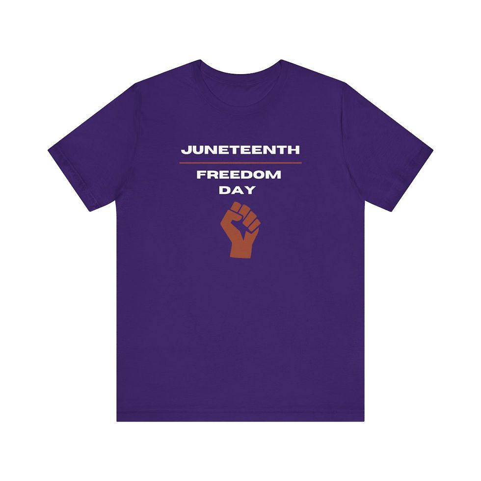 Thumbnail: Unisex Jersey Short Sleeve "Juneteenth" Tee White Lettering