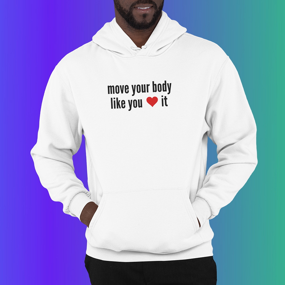 Size 3XL-5XL Unisex Heavy Blend™ Hooded "Move 2.0" Sweatshirt Black Lettering