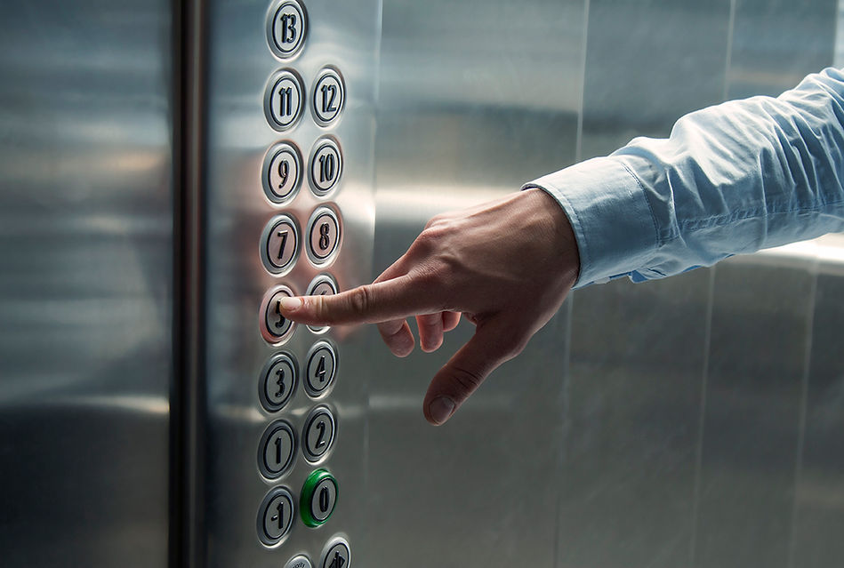 Pressing Elevator Button