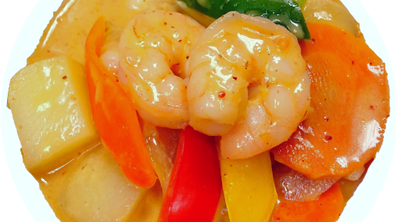 64. MASSAMAN CURRY (YELLOW CURRY) (DINNER SIZE WE SELL RICE SEPARATELY WITH THIS ORDER. PLEASE choose choice of side orders in EXTRA.)