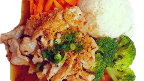 40. GARLIC MEAT ON RICE