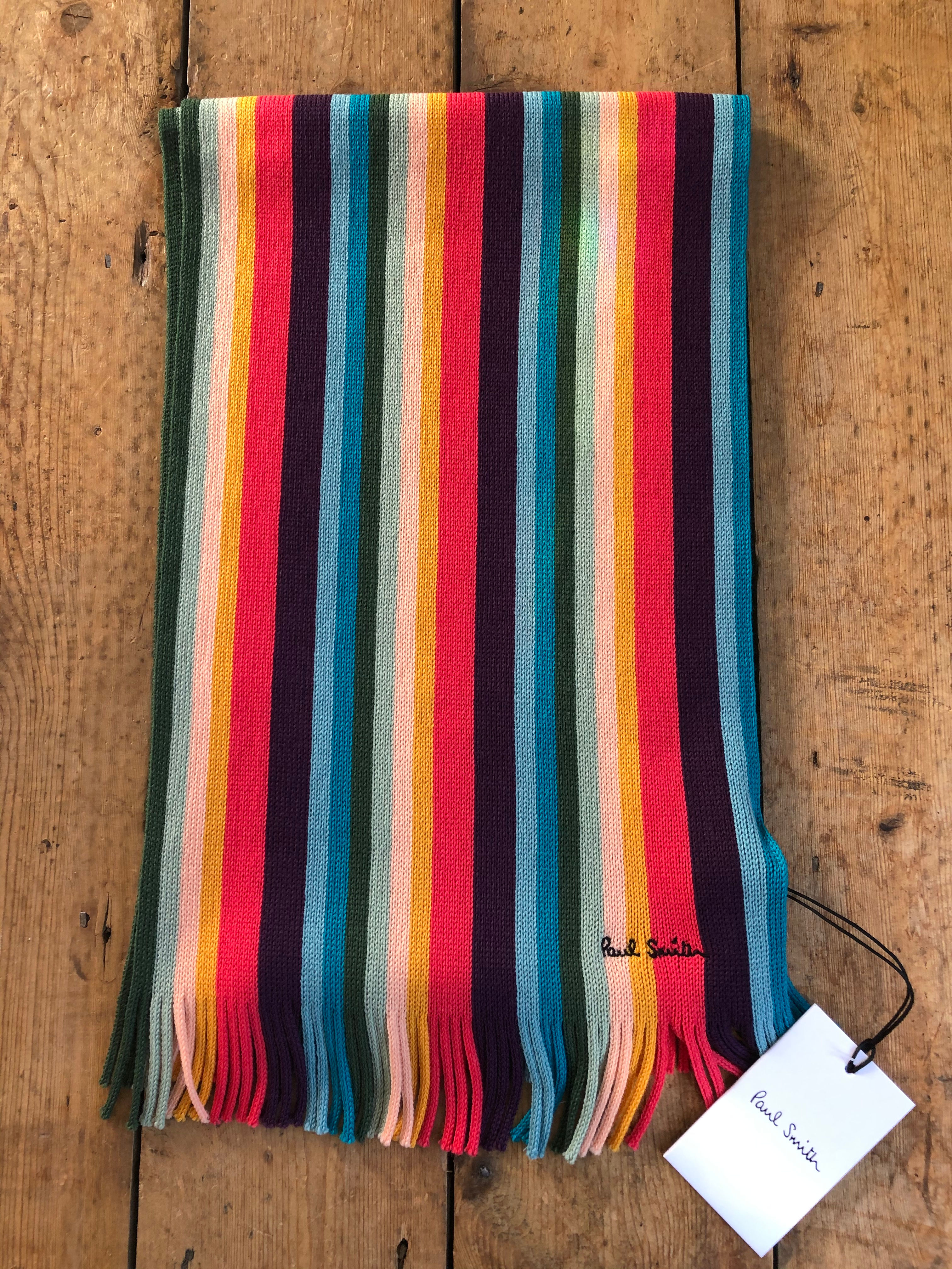 Paul Smith 'Artist Stripe' wool  scarf
