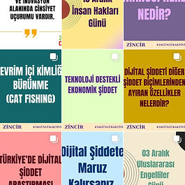 Her yıl 25 Kasım Kadına Yönelik Şiddetle Mücadele Günü’nde başlayan ve 10 Aralık İnsan Hakları Günü’ne kadar süren 16 Günlük Aktivizm, dünya çapında milyonlarca insanın katıldığı, şiddetsiz bir dünya için farkındalık yaratmayı amaçlayan en güçlü küresel kampanyalardan biri. 2025’in teması, Birleşmiş Milletler’in çağrısıyla “Kadına Yönelik Şiddete Karşı Dijital Güçlenme ve Güvenlik” olarak belirlenmiş durumda. Bu tema, özellikle dijital alanlarda giderek görünür hâle gelen şiddet biçimlerini gündeme taşıyor: çevrim içi taciz, siber takip, manipüle edilmiş görüntüler, kimlik gaspı, ekonomik istismar ve nefret söylemi artık kadınların günlük dijital deneyimlerinde yaygınlaşan riskler. Dijital teknolojilerin sunduğu imkânlar, kadınlar ve gençler için güçlenme alanları yaratırken; şiddetin, kontrolün ve ayrımcılığın çevrim içi biçimleri de aynı hızla artıyor. Bu nedenle 2025 teması, yalnızca fiziksel değil, dijital şiddetle mücadeleyi de küresel gündemin merkezine yerleştiriyor. Zincir Olarak Neden Bu Konuya Odaklandık? Zincir, kuruluşundan bu yana hak temelli dijital üretim, toplumsal cinsiyet eşitliği ve dijitalleşmenin yarattığı risklere dair farkındalık alanlarında çalışmalar yürütüyor. 2023 depremi sırasında hayata geçirilen Afet Platformu ile dijital dayanışmanın gücünü deneyimledik; ZincirApp ile bilgiye erişimin eşitsizliğini azaltmayı amaçladık; 2025'de  ise dijital alanlarda artan şiddet biçimlerine dikkat çekmek ve farkındalık yaratmak için 16 Günlük Aktivizm kampanyasına aktif katılım sağladık. 2025 Kampanyasında Öne Çıkan Mesajlarımız 2025 yılı 16 Günlük Aktivizm kampanyamız, dijital çağda şiddetin yeni biçimlerini görünür kılmayı ve toplumsal farkındalığı artırmayı amaçlayan güçlü bir çerçeve üzerine kuruldu. Kampanyanın en önemli mesajlarından ilki, dijital şiddetin gerçek bir şiddet biçimi olduğudur. Çevrim içi taciz, ısrarlı takip, tehdit, manipüle edilmiş görüntüler, kimlik gaspı ve ekonomik istismar; ekran üzerinden gerçekleşse de etkileri fiziksel, psikolojik ve ekonomik olarak hayatın tüm alanlarına yayılabilmektedir. Dijital ortamda yaşanan bir saldırının yarattığı korku, kaygı ve güvensizlik hissi, çoğu zaman çevrim dışı ortamlarda hissedilen şiddet kadar yıkıcıdır. Kampanyanın ikinci mesajı, dijital şiddetin cinsiyetli bir olgu olduğuna dikkat çekmektedir. Araştırmalar, kadınların çevrim içi taciz ve zorbalığa orantısız biçimde maruz kaldığını göstermektedir. Özellikle genç kadınlar ve kız çocukları, hem çevrim içi görünürlüklerinin yüksekliği hem de toplumsal cinsiyet kalıpları nedeniyle daha kırılgan konumdadır. Dijital alanlar eşitlik vadederken, aynı zamanda cinsiyet temelli şiddetin en hızlı yayılan biçimlerinden birine dönüşebilmektedir. Bir diğer önemli bulgu ise şiddetin hâlâ yeterince görünür olmamasıdır. Türkiye’de yapılan araştırmalar, dijital şiddetin yaygınlığının yüksek olmasına rağmen resmi raporlama oranlarının çok düşük olduğunu ortaya koymaktadır. Engelleme, sessiz kalma veya yalnız başına baş etmeye çalışma davranışları, mağdurların çoğu zaman dijital şiddetin ağırlığını tek başlarına taşımak zorunda kaldığını göstermektedir. Bu görünmezlik, hem destek mekanizmalarının devreye girmesini engellemekte hem de şiddetin normalleşmesine yol açmaktadır. Bu nedenle kampanyamızda dijital güvenliği güçlenmenin bir parçası olarak ele aldık. UN Women’ın rehberinden yola çıkarak güçlü şifre kullanımından gizlilik ayarlarının düzenlenmesine, iki aşamalı doğrulama sistemlerinden kanıt saklamaya, şüpheli davranışları fark etmeye ve ihtiyaç hâlinde destek aramaya kadar birçok temel adımı öne çıkarıyoruz. Dijital güvenlik, sadece teknolojik bir beceri değil; aynı zamanda bir hak, bir koruma aracı ve bir güçlenme stratejisidir. Dijital platformların rolü de bu çerçevenin ayrılmaz bir parçasıdır. Platformların moderasyon politikaları, güvenlik uygulamaları, ihbar mekanizmaları ve algoritmaları, kadınların çevrim içi güvenliğini doğrudan etkilemektedir. Şeffaf, hesap verebilir ve kullanıcı odaklı politikalar olmadan dijital alanların güvenli hâle gelmesi mümkün değildir. Son olarak, kampanyamızın belki de en güçlü vurgularından biri dayanışmanın dijitalde de hayat kurtardığıdır. Dijital şiddete maruz kalan kadın ve gençler için destekleyici bir yaklaşım, suçlamadan dinlemek, bilgi paylaşmak ve güvenli alan yaratmak son derece değerlidir. Şiddetin karşısında yalnız olmadığımızı bilmek, dijital alanlarda da dayanışmanın iyileştirici gücünü ortaya koymaktadır. Zincir Kampanyaya Nasıl Katıldık? ✨ 16 gün boyunca her gün, dijital şiddetin bir yönünü görünür kılan içerikler ürettik. ✨ UN Women, EIGE ve Türkiye Dijital Şiddet Araştırması gibi uluslararası geçerliliği olan verileri derledik. ✨ Dijital şiddetin ekonomik, psikolojik, toplumsal ve teknolojik boyutlarını anlattık. ✨ Gençler için riskleri ve korunma yöntemlerini açıkladık. ✨ Dijital okuryazarlığı ve güvenliği artırmaya dönük rehber içerikler oluşturduk. ✨ Sosyal medya üzerinden geniş bir farkındalık kampanyası yürüttük. . Dijital Alanlarda Güvenlik Mümkün: Birlikte, Bilinçle ve Dayanışmayla Dijital şiddetle mücadele, sadece kadınlar için değil; gençler, LGBTİ+ bireyler, gazeteciler, aktivistler ve toplumun her kesimi için önemli bir insan hakları mücadelesidir. Zincir olarak hedefimiz, bu mücadelenin dijital ayağını güçlendirmek, farkındalığı artırmak ve herkes için güvenli dijital alanlar yaratılmasına katkıda bulunmak, dijital şiddete noktayı koymak. NoktayıKoy🟠