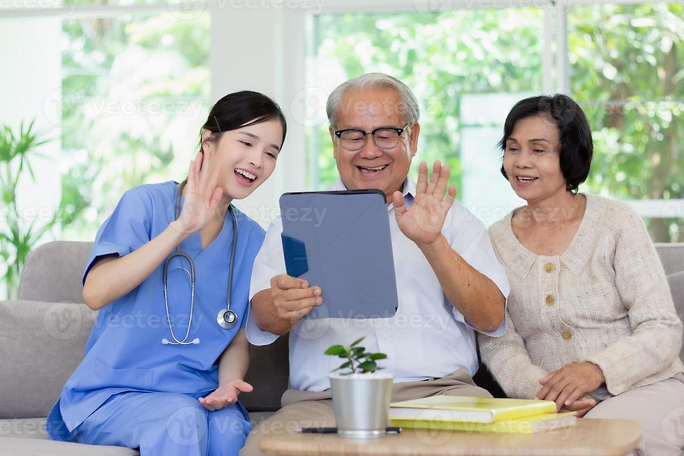 nursing-home-care-concept-beautiful-asian-nurse-and-elderly-person-using-tablet-video-call
