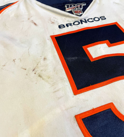 Joe Flacco Game Worn 2019 Denver Broncos Jersey