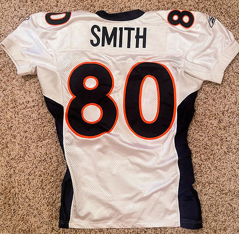 Rod Smith Game Worn Denver Broncos 2005 Road Jersey