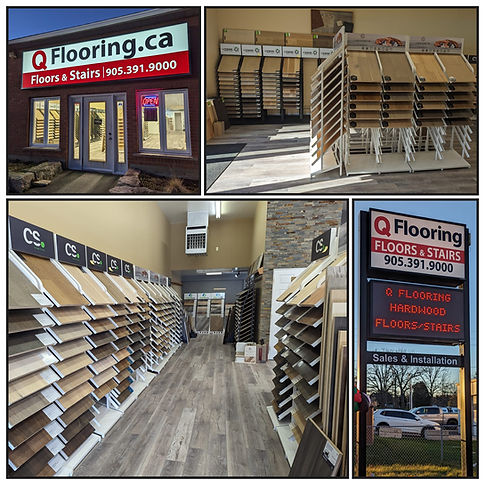 qflooring brantford showroom collage