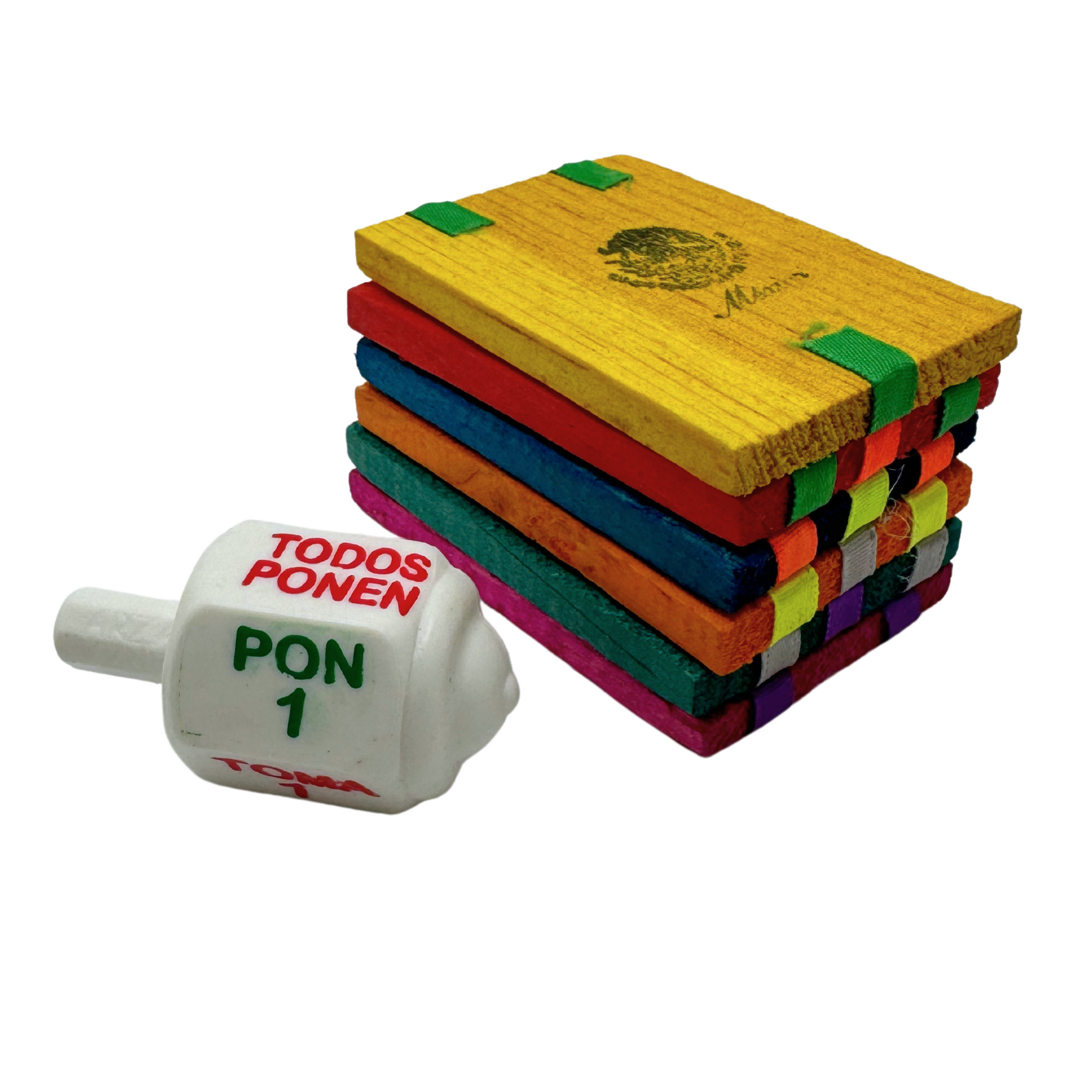 Classic Mexican Tablita Magica and Pirinola Toma Todo