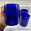 Miniatura: Midnight Blue Artisan Crafted Hand Blown Recycled Glass - set of 4 Solid Blue Tu