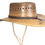 Miniatura: Mexican Palm Leaf Cowboy Hat Dark Natural Straw Wide Brim with Chin Strap
