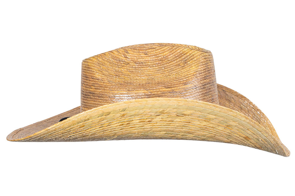 Thumbnail: Dark Natural 8 Second Cowboy Hat Mexican Palm Straw | 8 Segundos Sombrero