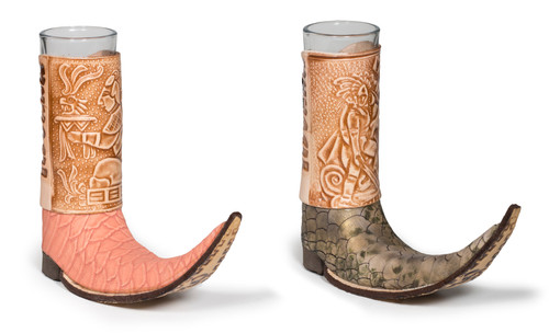 Mexican Leather Mini Boot Tequila Shot - Original Artisan Bota ...