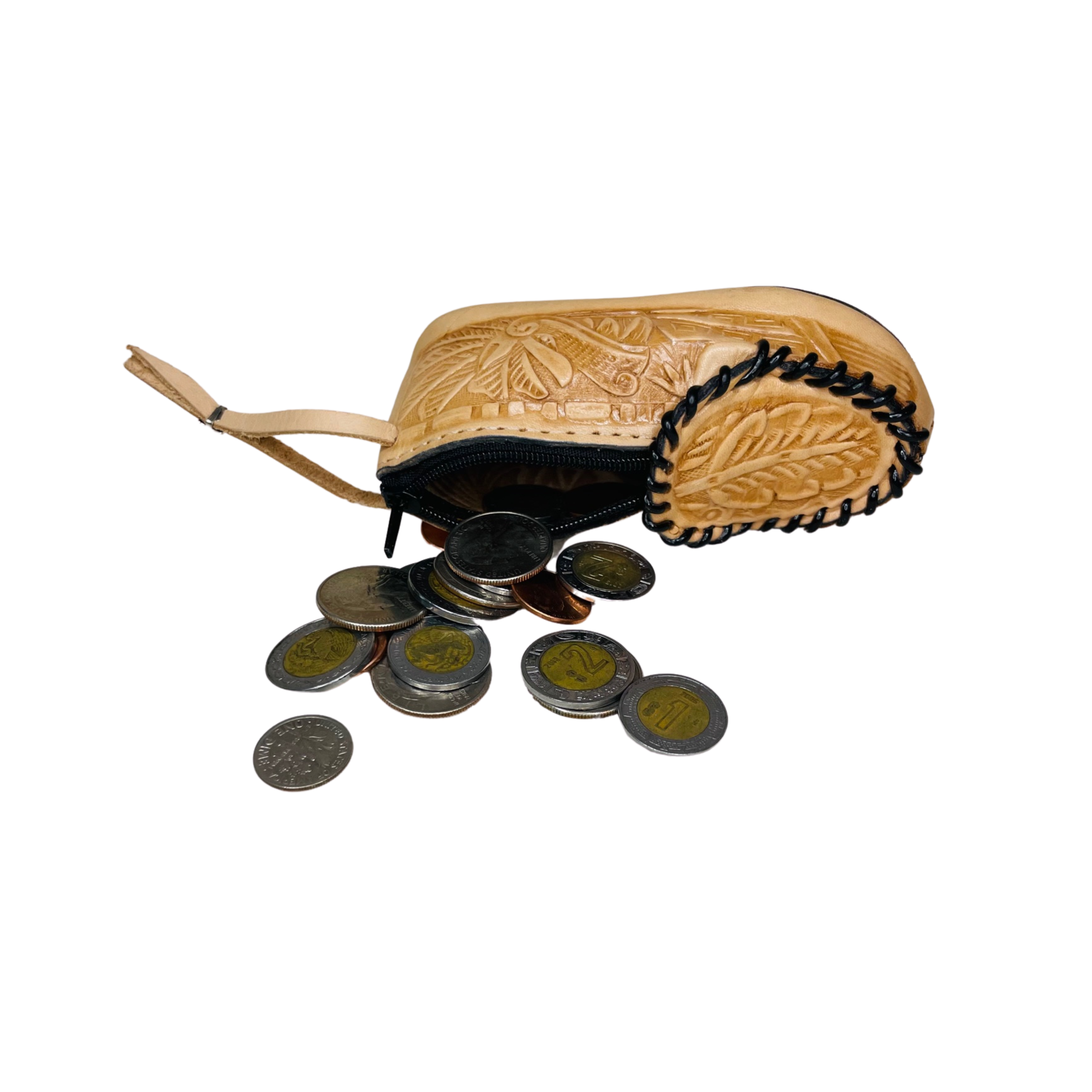 Mexican Leather Shoe-Shaped Coin Pouch in Assorted Colors 1pc | Monedero de Piel