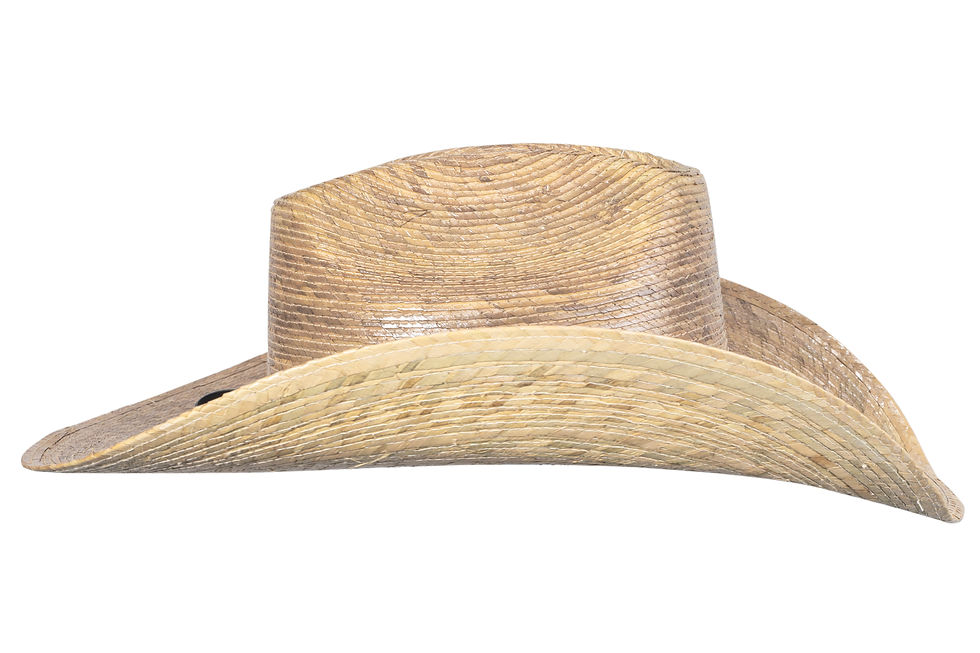 Thumbnail: Natural 8 Second Cowboy Hat Mexican Palm Straw Wide Brim | 8 Segundos Sombrero