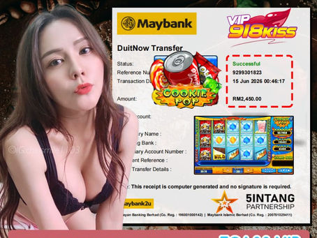 Player wins RM2,450 playing Cookie Pop slot game at EGA88 online casino platform.