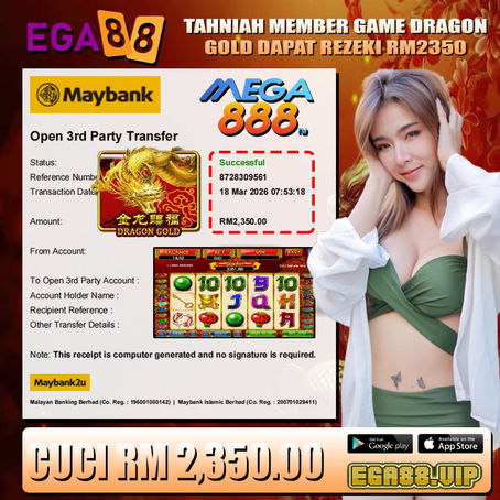 RM2,350 Big Win on Mega888 Dragon Gold Slot Game