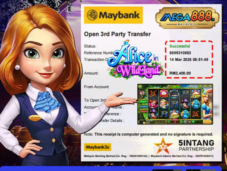 EGA88 member wins RM2400 playing Alice in Wild Land slot game big win screenshot