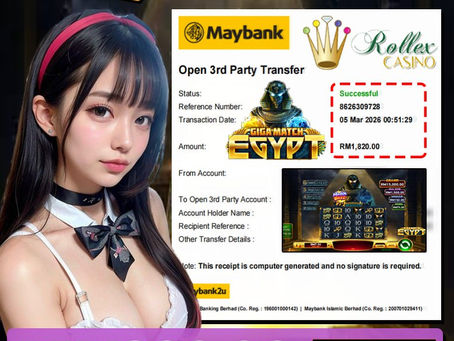 EGA88 member wins RM1820 playing Giga Match Egypt online slot game with successful payout proof