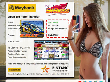 EGA88 Game Rally slot big win RM2270 lucky player screenshot VIP918Kiss