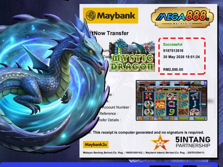 Mystic Dragon slot game RM2800 big win at EGA88 online casino Malaysia