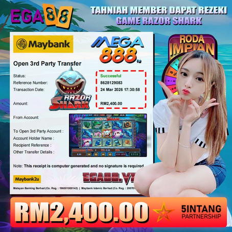 Lucky player wins RM2,400 on Razor Shark game at EGA88