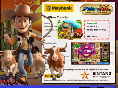 Player wins RM2300 on Ranch Story slot game with bonus spins and multiplier features on EGA88 platform