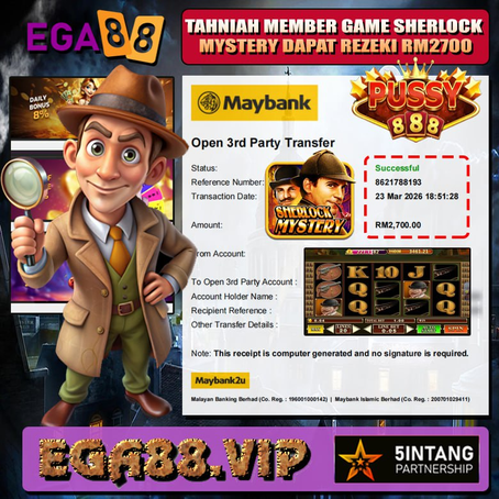 Lucky player wins RM2,700 playing Sherlock Mystery on EGA88