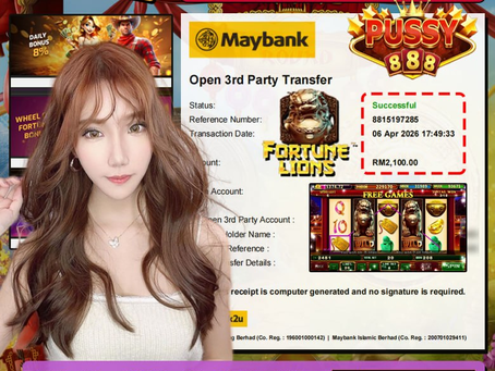 “EGA88 Fortune Lions slot big win RM2100 gameplay and winning result”