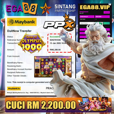 ⭐️TAHNIAH MEMBER EGA88 CUCI DALAM GAME PPX RM2200⭐️
