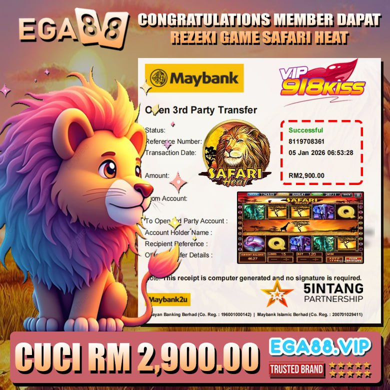 ⭐️TAHNIAH MEMBER EGA88 CUCI DALAM GAME 918KISS RM2900⭐️
